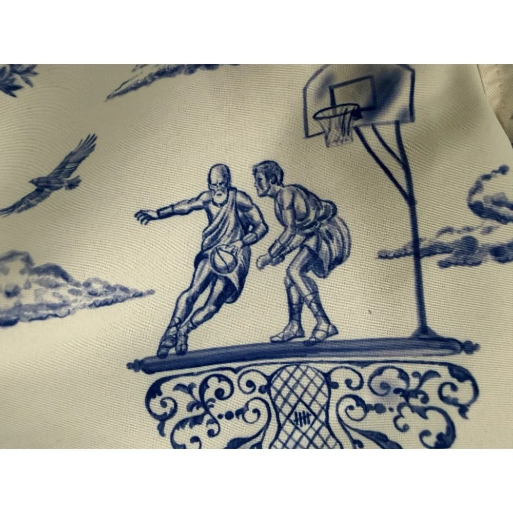 Undefeated UNDFTD Shorts Mens M Blue Toile Lined Streetwear‎ Hybrid Swim Trunks